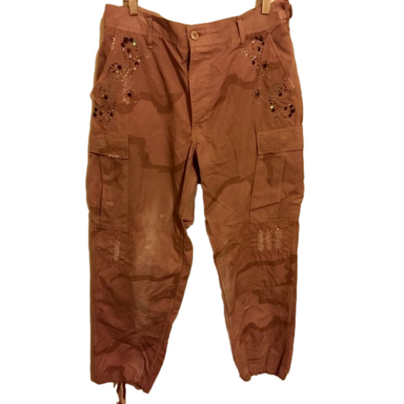 🥂The Great China Wall Los Angeles Camo Brown Crop-Size: S-M